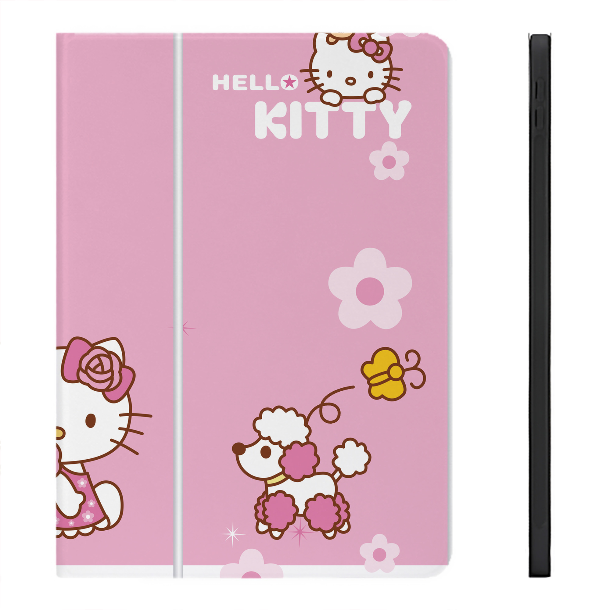 （画像用） Hello Kitty ハローキティ IPadケース ペンホルダー付き ブックスタイルデザイン
